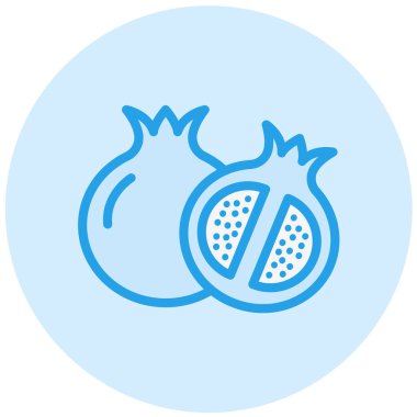 Nar Vektörü Simgesi Tasarım İllüstrasyonu