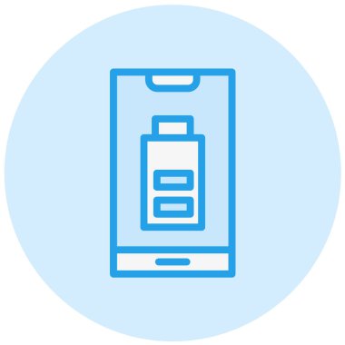 Pil Vektörü Simgesi Tasarım Çizimi