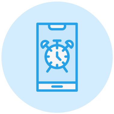 Saat Vektörü Simgesi Tasarım İllüstrasyonu