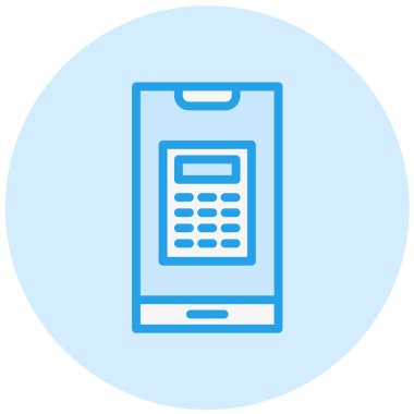 Hesap Makinesi Vektör Simgesi Tasarım İllüstrasyonu