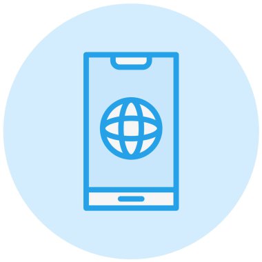 Web Vektörü Simgesi Tasarım İllüstrasyonu