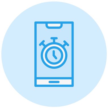 Stopwatch Vektör Simgesi Tasarım İllüstrasyonu