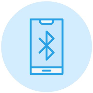 Bluetooth Vektör Simgesi Tasarım İllüstrasyonu