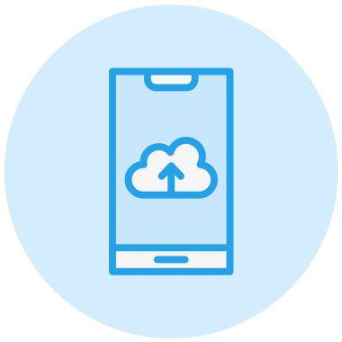 Bulut Vektörü Simgesi Tasarım İllüstrasyonu