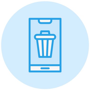 Bin Vektör Simgesi Tasarım İllüstrasyonu