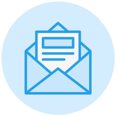 E- posta Vektör Simgesi Tasarım İllüstrasyonu