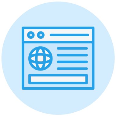 Web Sitesi Vektör Simgesi Tasarım İllüstrasyonu