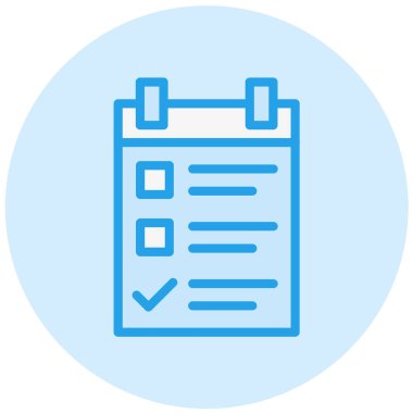 Denetim Listesi Vektör Simgesi Tasarım İllüstrasyonu