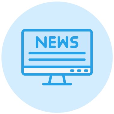 Haber Vektörü Simgesi Tasarım İllüstrasyonu