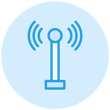 Radyo anten Vektör Simgesi Tasarım İllüstrasyonu