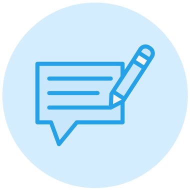 Yorum Vektörü Simgesi Tasarım İllüstrasyonu