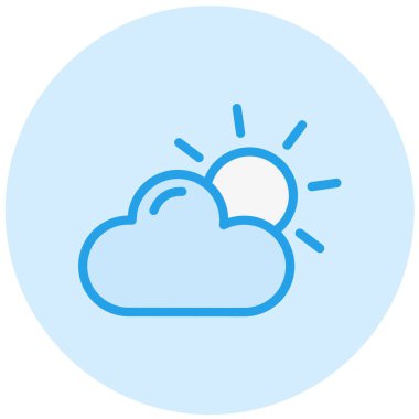 Bulut Vektörü Simgesi Tasarım İllüstrasyonu