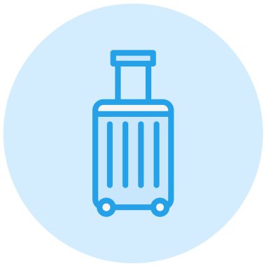 Bagaj Vektörü Simgesi Tasarım İllüstrasyonu