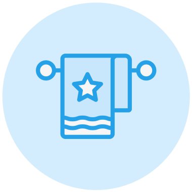 Havlu Vektörü Simgesi Tasarım İllüstrasyonu