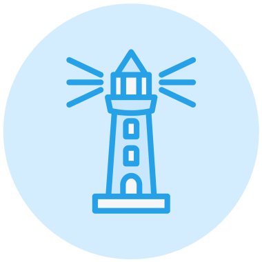 Deniz feneri Vektör Simgesi Tasarım İllüstrasyonu