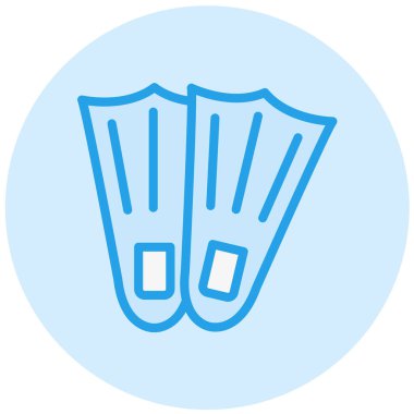 Fins Vektör Simgesi Tasarım İllüstrasyonu