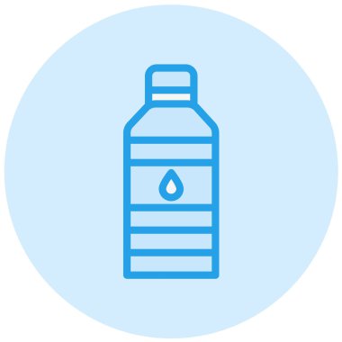 Su Şişesi Vektör Simgesi Tasarım Çizimi