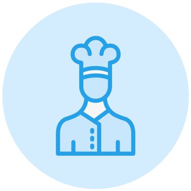 Şef Vektör Simgesi Tasarım İllüstrasyonu