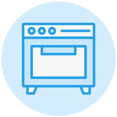 Fırın Vektörü Simgesi Tasarım İllüstrasyonu