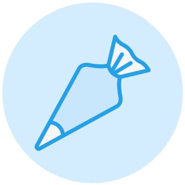 Hamur Torbası Vektör Simgesi Tasarım İllüstrasyonu