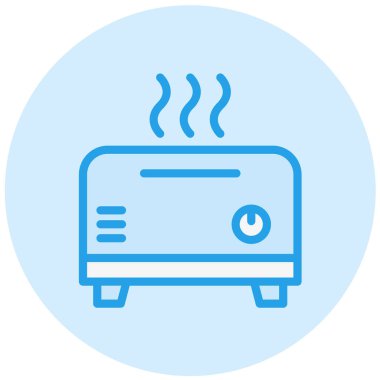 Tost Makinesi Vektörü Simgesi Tasarım İllüstrasyonu