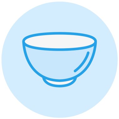 Bowl Vektör Simgesi Tasarım İllüstrasyonu