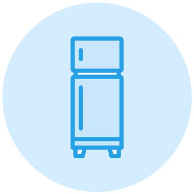 Buzdolabı Vektörü Simgesi Tasarım İllüstrasyonu