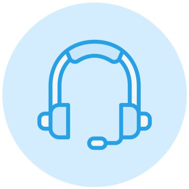 Kulaklık Vektörü Simgesi Tasarım İllüstrasyonu