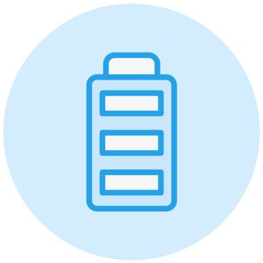 Pil Vektörü Simgesi Tasarım Çizimi