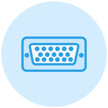 Vga Vektör Simgesi Tasarım Çizimi