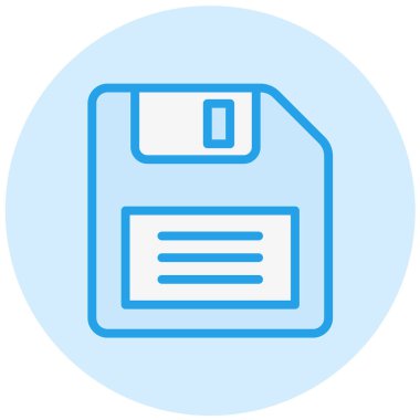 Disket Vektör Simgesi Tasarım İllüstrasyonu