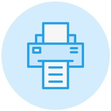 Yazıcı Vektör Simgesi Tasarım İllüstrasyonu