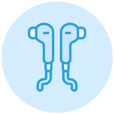 Kulaklık Vektörü Simgesi Tasarım İllüstrasyonu