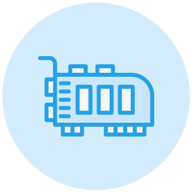 Pci Kart Vektör Simgesi Tasarım İllüstrasyonu