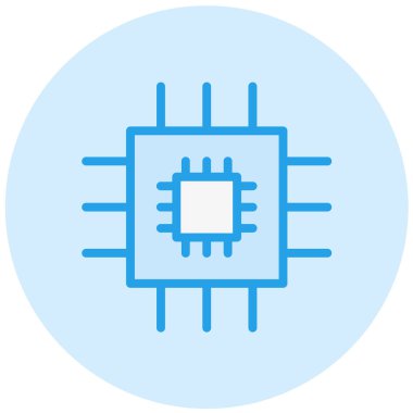 Çip Vektörü Simgesi Tasarım İllüstrasyonu