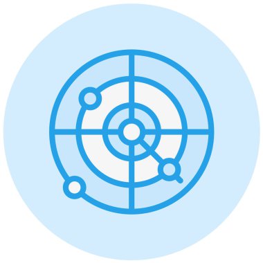 Radar Vektör Simgesi Tasarım Çizimi