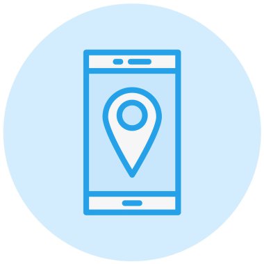 Taşınabilir konum Vektör Simgesi Tasarım İllüstrasyonu