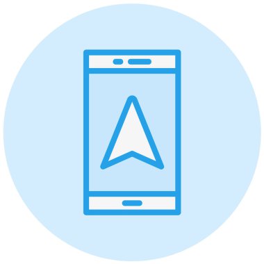 Gps Vektör Simgesi Tasarım İllüstrasyonu