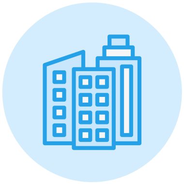 Ofis inşaatı Vektör Simgesi Tasarım İllüstrasyonu