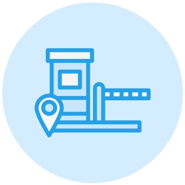 Toll Vektör Simgesi Tasarım İllüstrasyonu