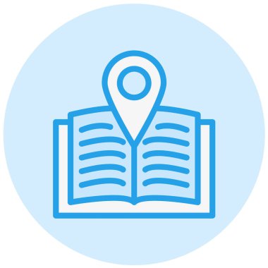 Kütüphane Vektörü Simgesi Tasarım İllüstrasyonu