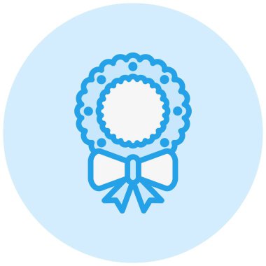 Çelenk Vektörü Simgesi Tasarım İllüstrasyonu