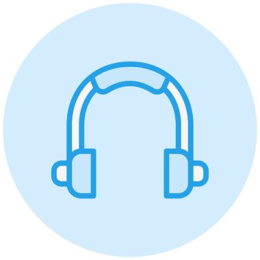 Kulaklık Vektörü Simgesi Tasarım İllüstrasyonu