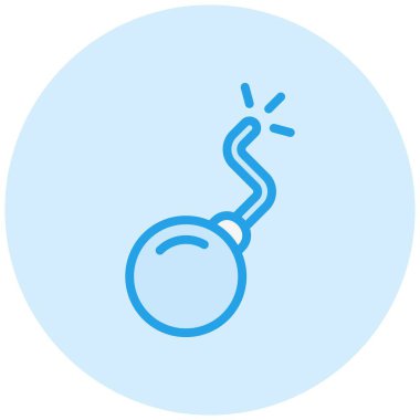 Bomba Vektörü Simgesi Tasarım Çizimi