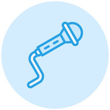 Mikrofon Vektörü Simgesi Tasarım İllüstrasyonu