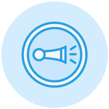 Boynuz Vektörü Simgesi Tasarım İllüstrasyonu