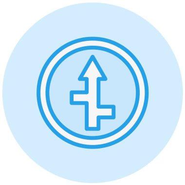 Crossways Vektör Simgesi Tasarım İllüstrasyonu