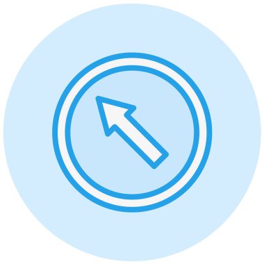 Üst Sol Vektör Simgesi Tasarım İllüstrasyonu