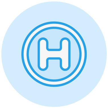 Hastane Vektör Simgesi Tasarım İllüstrasyonu