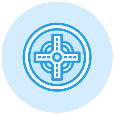 Yol Kesişimi Vektör Simgesi Tasarım İllüstrasyonu